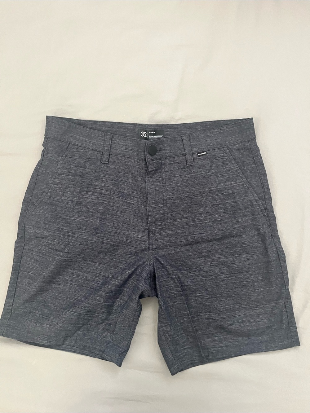 Hurley Men's Heather Charcoal Flat Front Shorts
